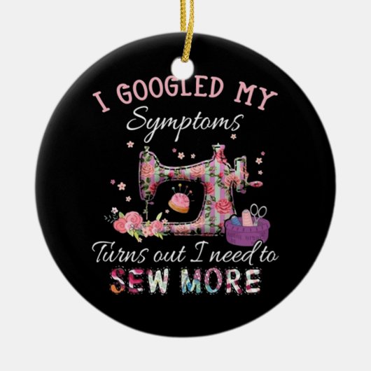 Ich muss mehr nähen keramik ornament (Vorne)