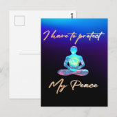 Ich muss meinen Frieden schützen Postkarte (Vorne/Hinten)