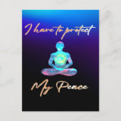 Ich muss meinen Frieden schützen Postkarte (Vorderseite)