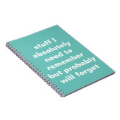 Ich muss mich an Dinge erinnern, aber ich werde lu Notizblock (Rechte Seite)