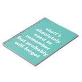 Ich muss mich an Dinge erinnern, aber ich werde lu Notizblock (Linke Seite)