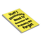 Ich muss mich unbedingt daran erinnern, aber wahrs notizblock (Rechte Seite)