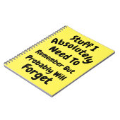 Ich muss mich unbedingt daran erinnern, aber wahrs notizblock (Linke Seite)