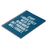 Ich muss mich unbedingt daran erinnern, aber wahrs notizblock (Linke Seite)