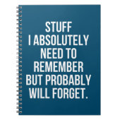 Ich muss mich unbedingt daran erinnern, aber wahrs notizblock (Vorderseite)