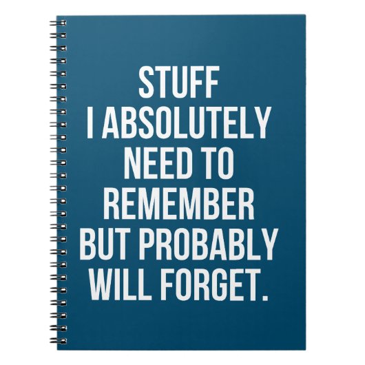 Ich muss mich unbedingt daran erinnern, aber wahrs notizblock (Vorderseite)