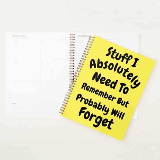 Ich muss mich unbedingt daran erinnern, aber wahrs planer (Anzeige)