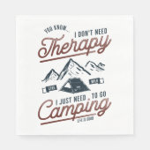 Ich muss nur ins Camping gehen Serviette (Vorderseite)