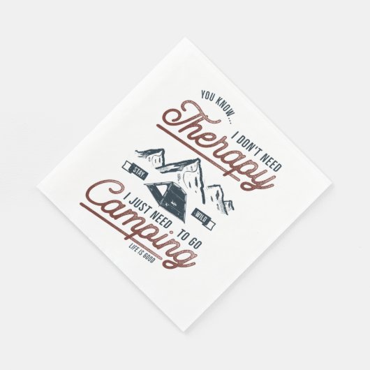 Ich muss nur ins Camping gehen Serviette (Ecke)