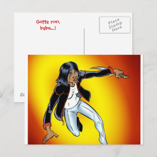 Ich muss rennen, Babe! Postkarte (Vorne/Hinten)