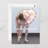Ich muss tanzen! postkarte (Vorne/Hinten)