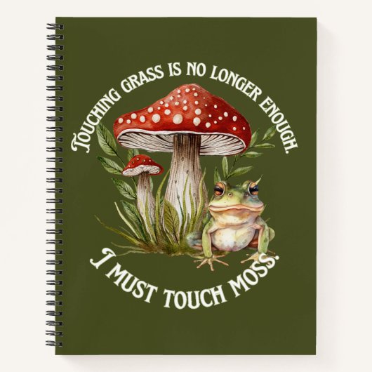 "Ich muss Touch moss" Notizblock (Vorderseite)