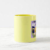 "Ich musste für Liebe annoncieren" TASSE! Zweifarbige Tasse (Mittel)