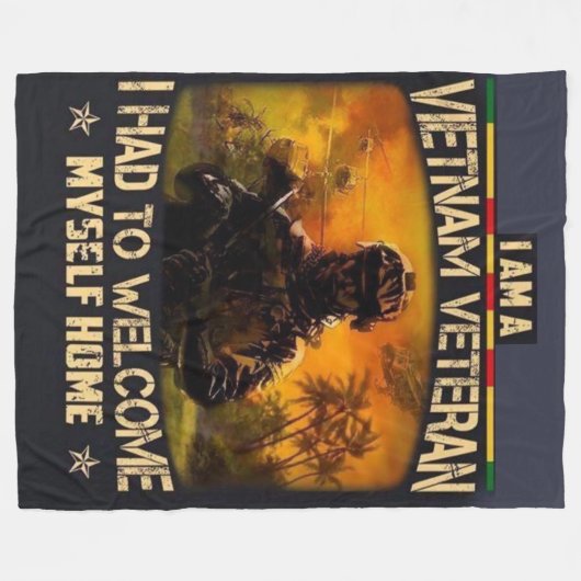 ICH MUSSTE MICH SELBST BEGRÜSSEN ZUHAUSE FLEECEDECKE (Vorderseite (Horizontal))