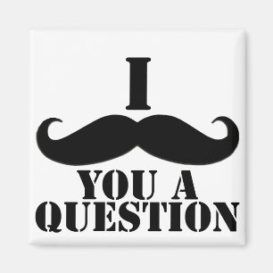 Ich Mustache dir eine Frage Magnet