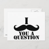 Ich Mustache dir eine Frage Postkarte (Vorne/Hinten)
