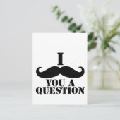 Ich Mustache dir eine Frage Postkarte (Stehend Vorderseite)