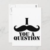 Ich Mustache dir eine Frage Postkarte (Vorne/Hinten)