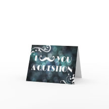 Ich Mustache Ihnen eine Frage Bokeh Lichter Einlad