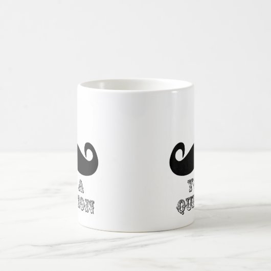 Ich Mustache Ihnen eine Frage Kaffeetasse (Mittel)
