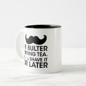 Ich Mustache Ihnen eine Frage, Mustache Spaß Gesch Zweifarbige Tasse (Vorderseite Links)