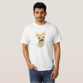 Ich Mustache Ihnen eine Frage Niedlichen Hunde Hum T-Shirt (Vorne ganz)