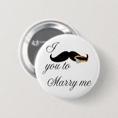 Ich Mustache Sie - zu heiraten Button (Vorne & Hinten)