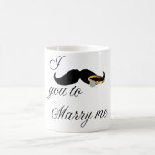 Ich Mustache Sie - zu heiraten Kaffeetasse (Mittel)
