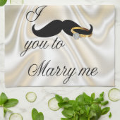Ich Mustache Sie - zu heiraten Küchentuch (Gefaltet)