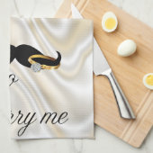 Ich Mustache Sie - zu heiraten Küchentuch (Viertel Falte)