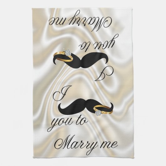 Ich Mustache Sie - zu heiraten Küchentuch (Vertikal)