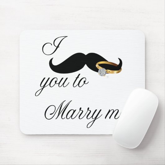 Ich Mustache Sie - zu heiraten Mousepad (Mit Mouse)