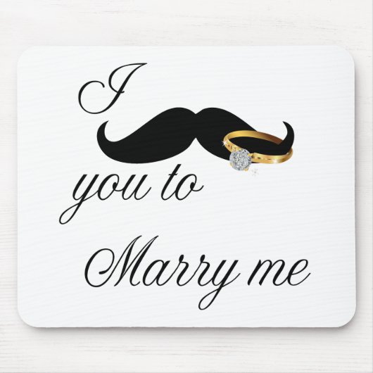 Ich Mustache Sie - zu heiraten Mousepad (Vorne)