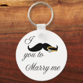 Ich Mustache Sie - zu heiraten Schlüsselanhänger (Vorderseite)