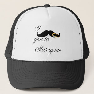 Ich Mustache Sie - zu heiraten Truckerkappe