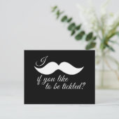 ICH MUSTACHE, WENN SIE GETICKT WERDEN MÖCHTEN -.pn Postkarte (Stehend Vorderseite)