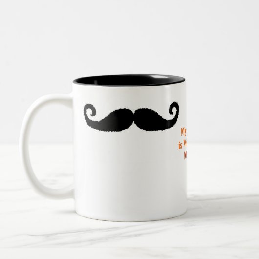 Ich Mustache... Zweifarbige Tasse (Links)