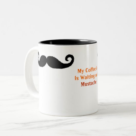 Ich Mustache... Zweifarbige Tasse (Vorderseite Links)