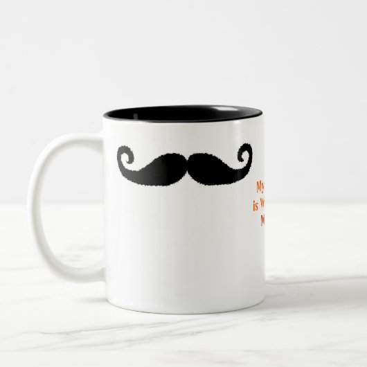 Ich Mustache... Zweifarbige Tasse (Links)