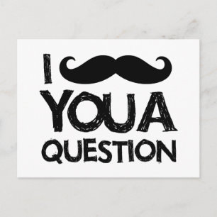 Ich mustere Ihnen eine Frage (gestörtes Design) Postkarte