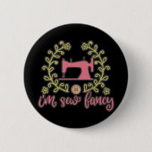 Ich nähe Extravagantes Nähdesign Button (Vorderseite)