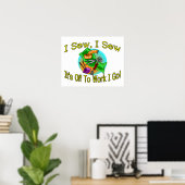 Ich nähe poster (Heimbüro)