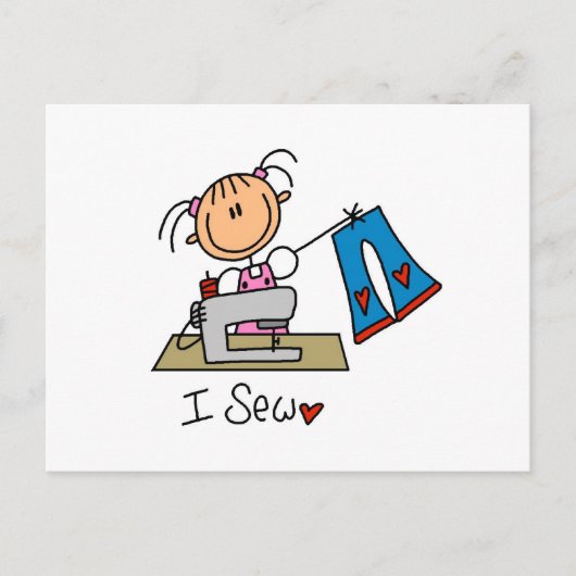 Ich nähe postkarte (Vorderseite)