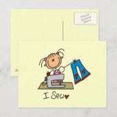 Ich nähe postkarte (Vorne/Hinten)