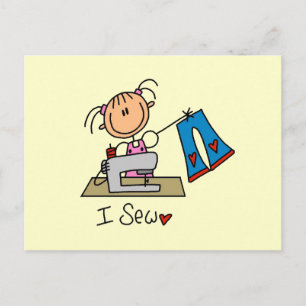 Ich nähe postkarte