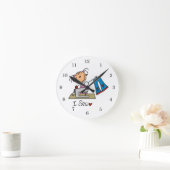Ich nähe runde wanduhr (Zuhause)