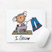 Ich nähe Strichmännchen Mousepad (Mit Mouse)