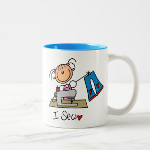 Ich nähe zweifarbige tasse