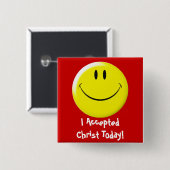 Ich nahm Christus heute an! Button (Vorne & Hinten)