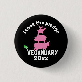 Ich nahm das 20xx Veganuary Versprechen! Button